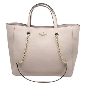 Kate Spade Beige Leather Tote Bag